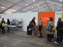 Press stand for ArtMag at Frieze Art Fair
Photo: Maria Morais