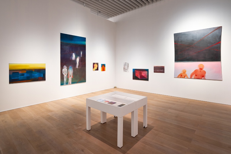 Works by Miriam Cahn, exhibition view: Another Energy: Power to Continue Challenging – 16 Women Artists from around the World, Mori Art Museum, Tokyo, 2021. Photo: Furukawa Yuya, Photo courtesy: Mori Art Museum, Tokyo