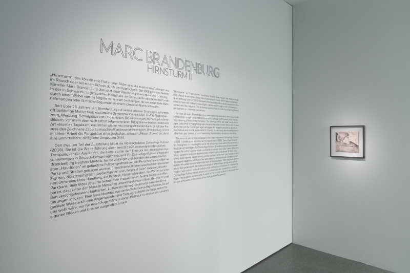 Marc Brandenburg: Hirnsturm II, exhibition view, PalaisPopulaire, 2021. Photo: Mathias Schormann